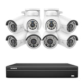 16 Channel 4K PoE Bullet & PTZ Security Camera System, 8MP Outdoor PoE IP Cameras, Pan & Tilt, ONVIF Supported NVR, Two-Way Audio, Smart Human/Vehicle Detection(2x PT Cameras+6x IP Cameras)